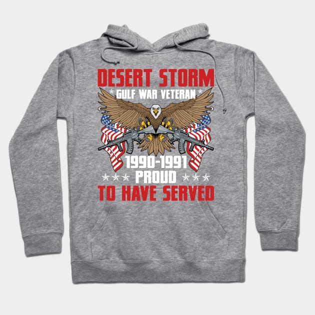 Desert Storm Veteran T-shirt Hoodie by Kingdom Arts and Designs